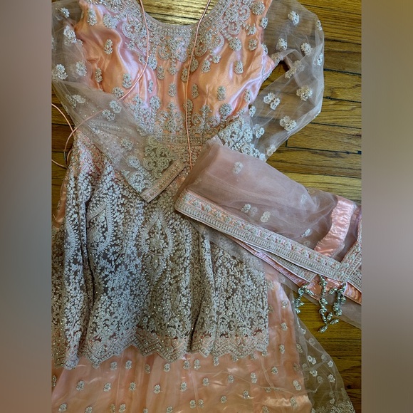 Traditional Indian Bollywood Designer Lehenga Wedding Bridal Dress Lengha Sz:36 - Picture 9 of 13